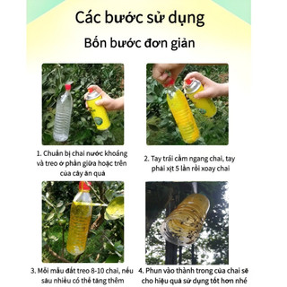 【COD】Chai xịt bẫy ruồi vàng Đài Loan 450ml, công thức đậm đặc, bám dính siêu chắc, chịu được mưa nắng ngoài trời.