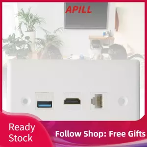 apill Media Outlet Tấm tường Giao diện đa phương tiện HD + CAT6 USB 3.0 Tương thích với cáp Cat5 Cat5e Cat6