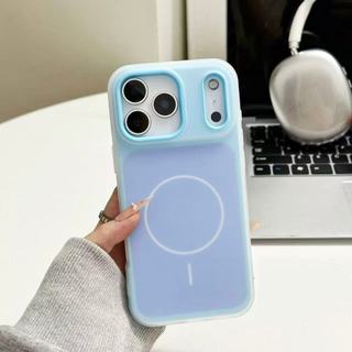Ốp điện thoại sạc không dây 2 trong 1 thạch hai tông màu, thích hợp cho vỏ điện thoại iPhone 11 13 / 14 15 16 17 Pro Max, với vỏ bảo vệ điện thoại chống rơi tối giản mờ