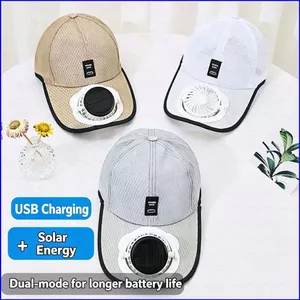 Quạt sạc chạy bằng năng lượng mặt trời SQ3 Mũ bóng chày chống nắng mùa xuân hè Mũ chống nắng thoáng khí QS3