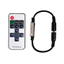DHR3 11 nút Bộ điều khiển RF Mini DC đơn sắc 5-24V Đèn tần số vô tuyến không dây có bộ điều khiển Bộ điều chỉnh độ sáng led