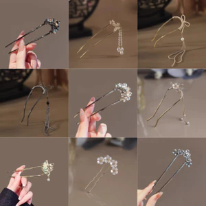 MAUROPOLI [Sẵn Sàng] Tua Rua Ngọc Trai Siêu Cổ Tích Trung Quốc Mới Cao Cấp Hanfu Sườn Xám Kẹp Tóc Hình Chữ U Phù Hợp
