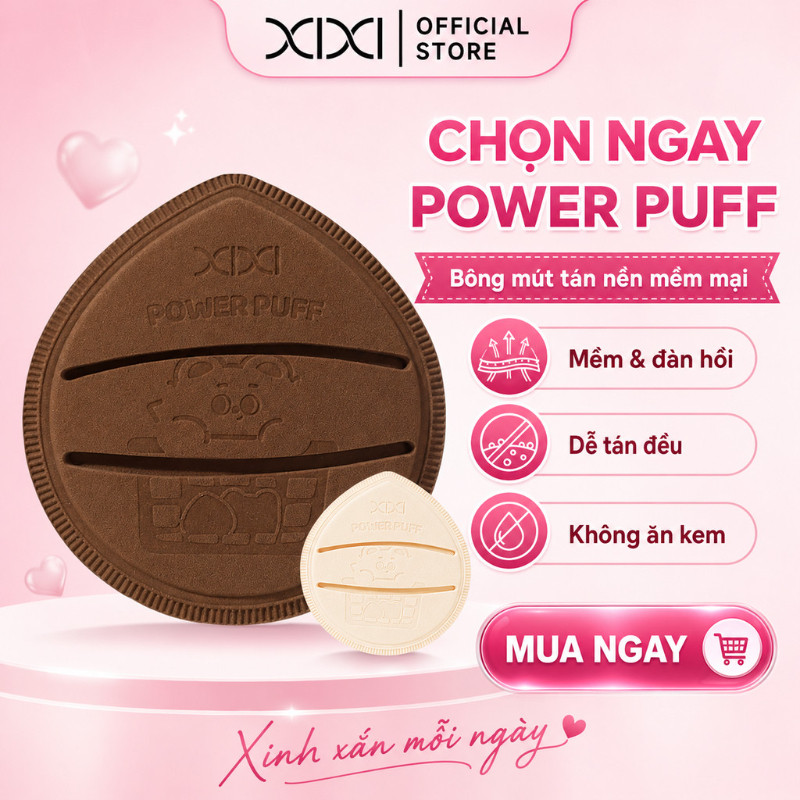 XIXI GJ218 Bông Phấn Trang Điểm Mềm Mịn, Mút Tán Nền Dùng Khô & Ướt, Bông Phấn Makeup Dễ Tán