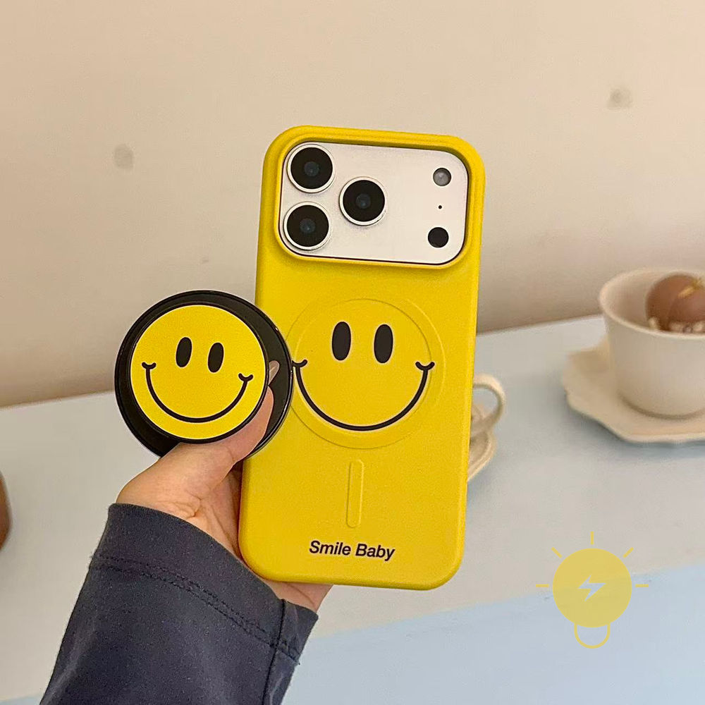 Phone Case For iPhone 17 Pro Max 16 15 PC with Griptok Magnetic Expression Hard Aesthetic Korean Cute
