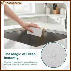 AIHOM Tiện Lợi 10 / 50 Miếng Bọt Biển Melamine Tẩy Để Sử Dụng Hàng Ngày Trong Môi Trường Văn Phòng,