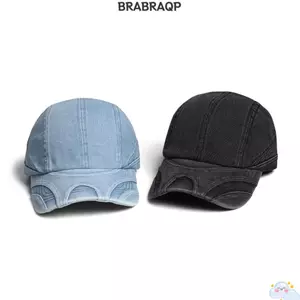 Mũ BRABRAA Đạt Đỉnh, Phong Cách Mỹ Thêu Chữ Cái Mũ Bóng Chày, Niche Phong Cách Retro Màu Trơn Che Nắng Mũ Nam Nữ