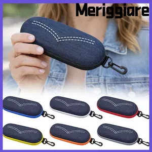 Kính râm MERIGGIARE Cứng, Chống áp lực EVA Dây kéo Kính mắt, Thời trang đầy màu sắc có móc Kính bảo vệ Phụ kiện kính