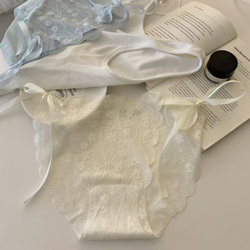 Quần lót phong cách Pure Desire dành cho nữ | Pháp Ren Hoa Gạc Gợi Cảm Nữ Tính Liền Mạch Quần Đùi Cotton Đáy Hàn Quốc Thoáng Khí Thoải Mái Hẹn Hò Hàng Ngày Đa Năng