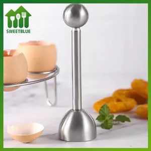 SWEET Dụng cụ cắt trứng bằng thép không gỉ Dụng cụ nhà bếp để loại bỏ vỏ trứng luộc cứng Dụng cụ mở vỏ trứng chính xác Dụng cụ mở bữa sáng Tiện ích n
