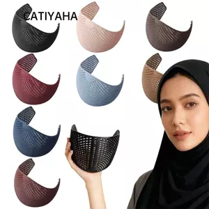 Băng đô CATIYAHA để cố định khăn trùm đầu, Giá đỡ khăn trùm đầu bằng Nylon đa chức năng mở rộng, Thiết kế chống gió di động Phụ kiện tóc chống trượt có răng