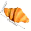 DARON Croissant Squishy Đồ chơi mô phỏng Tay thư giãn Bánh mì nhân tạo giả, Thức ăn dính cho trẻ em Phim hoạt hình tăng chậm Đồ chơi phục hồi mềm sinh nhật