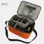 apill Túi đựng ống kính máy ảnh Hộp đựng máy ảnh DSLR chống nước Bộ tổ chức lưu trữ có đệm chống sốc có ngăn nylon di động cho máy ảnh SLR (Màu cam)