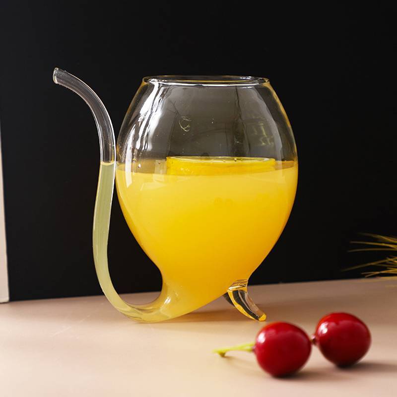 ECK Rượu Whisky Thủy Tinh Chịu Nhiệt Suing Juice Sữa Uống Ống Rơm Cốc Rượu Sáng Tạo Ly Thủy Tinh Chất Lượng Cao Cốc Thủy Tinh HOT