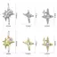 ECK 10 Chiếc 3D Hợp Kim Asterism Móng Tay Quyến Rũ Trang Trí Ngôi Sao Phụ Kiện Lấp Lánh Kim Cương Giả Móng Tay Phần Móng Tay Nghệ Thuật Vật Liệu Cung Cấp HOT