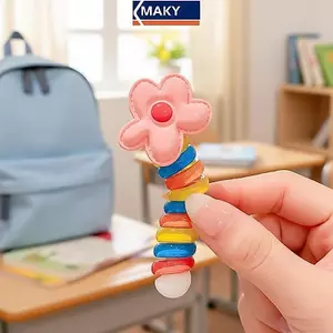 Dây buộc tóc ngọc trai nữ MAKY có dây điện thoại có độ đàn hồi cao bền bỉ Lý tưởng để tạo kiểu VN