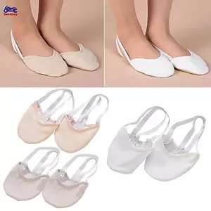 XOITOP 1 Cặp Hot Nửa Chiều Dài Nhịp Điệu Thể Dục Giày Trẻ Em Người Lớn Thể Dục Giày Màu Be Nhảy Múa Mềm Nửa Giày VN