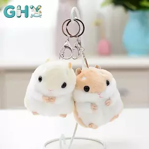 GHX Sang Trọng Búp Bê Móc Khóa Động Vật Trẻ Em Đồ Chơi Móc Chìa Khóa Nhồi Bông 10cm Hamster Kawaii Búp Bê Trẻ Em Trẻ Em Quà Tặng Giáng Sinh Túi Mặt Dây Chuyền VN