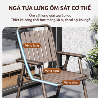 Ghế gấp ngoài trời,ghế thư giãn sân hiên/ban công,ghế di động có tựa lưng dành cho ban công/nhà