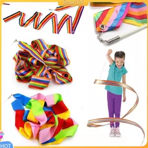 ZK 4M Thể Dục Nhiều Màu Sắc Nhảy Ruy Băng Nhịp Điệu Ballet Twirling Stick Cho Trẻ Em VN