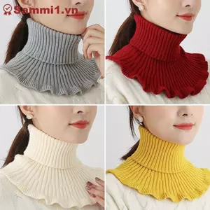 ZK Dệt Kim Cổ Giả Cổ Cao Cổ Có Thể Tháo Rời Khăn Cổ Chống Gió Cổ Giả VN