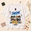 SY3 BTS Chibi SWIM Áo thun cotton dày mùa hè Bangtan Kpop Fan Tee cho ARMY tee YS3