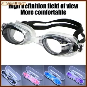 AIHOM Kính bơi chống sương mù chống nước UV Trẻ em Ống kính màu chuyên nghiệp Kính mắt trẻ em Kính bơi Kính mắt,