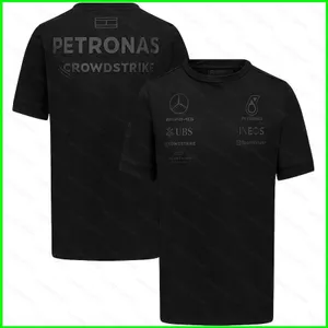 PS1 2023 Mercedes AMG F1 Đội Đua Stealth Áo Thun Đen Tay Ngắn Thể Thao Tee Plus Kích Thước SP1