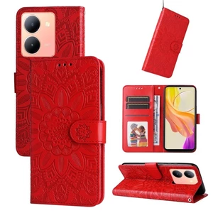 Sẵn sàng giao hàng Vỏ điện thoại bằng da hướng dương dập nổi cho vivo V70 FE 5G / vivo Y31 5G 2025 / vivo S50 5G / V70 5G / vivo V60 Lite 4G / 5G / vivo X300 Pro / vivo Y500 Pro 5G / vivo Y78 5G Forei