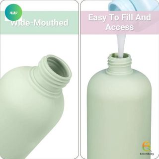 Set 3 Chai Chiết Mỹ Phẩm Du Lịch Silicon 60ml, Lọ Chiết Dầu Gội Sữa Tắm Chống Tràn Kèm Túi Zip, Bình Chiết Đi Máy Bay