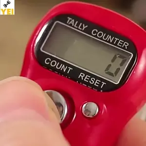< YEI > Vòng đếm ngón tay LED Điện tử cầm tay Tally Counter Clier Counter Ring Mới