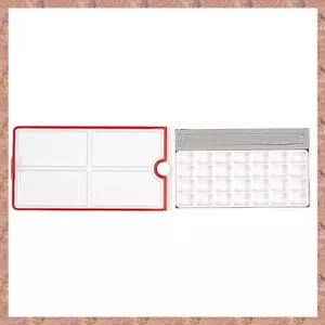 Đồ dùng nghệ thuật Hộp đựng khay sơn màu nước gấp 28 lưới, dụng cụ vẽ tranh, hộp sơn A (R F C V)