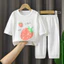 2026 Trẻ Em Mùa Hè Điều Hòa Quần Áo Ba Phần Tư Tay Loungewear Bé Trai Bé Gái Bé Mỏng Thoáng Khí Bộ Đồ Ngủ