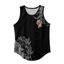 Anime Demon Print Tank Top Nam, Áo Vest Cơ Không Tay Đi Biển Mùa Hè, Áo Thun Mềm Mại Thoáng Khí