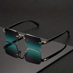 Kính râm không khung vuông VN One Pair, Tùy chọn nhiều màu, Thanh lịch cổ điển, Thời trang cổ điển, Trang trí đầy đủ, Thích hợp để mặc hàng ngày, Du lịch kỳ nghỉ, Tiệc đi biển, Trang phục lễ hội âm nhạc, Đó là vật phẩm phải có dành cho các nhà lãnh đạo hợ