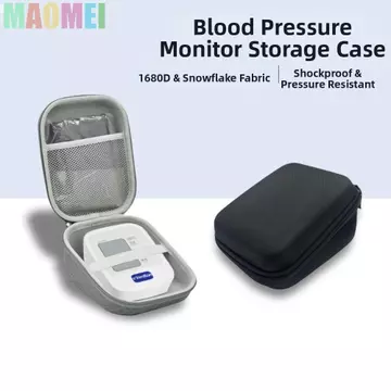 Túi bảo vệ máy đo huyết áp MAOMEI, Hộp đựng máy đo huyết áp tam giác di động, Vỏ cứng Thiết kế lưới dung lượng lớn Vỏ cứng cho máy đo huyết áp