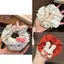 Dễ Thương Chấm Bi Đeo Kính Miffy Thỏ Tóc Ngọt Scrunchy Cô Gái Trái Tim Buộc Đuôi Ngựa Đầu Dây Bóng 2025 Dây Cao Su