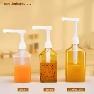 Máy phân phối xi-rô cà phê VFZ 1100ml Chai sốt cà chua sốt mật ong đa chức năng với quy mô bơm 5 / 8 / 10CC Máy phân phối nhỏ giọt Syrup OTE