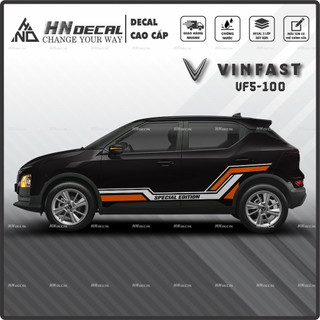 Tem dán xe VF5 - Decal dán xe VF5 MẪU TEM THỂ THAO CÁ TÍNH. 1 bộ dán 2 bên ( mẫu VF5-100 )