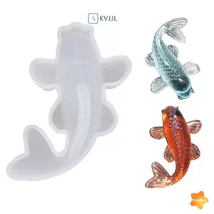 3D Luy Koi Cá Khuôn Silicon DIY Nhựa Đúc Nghệ Thuật Trang Sức Làm Thủ Công Epoxy Mới
