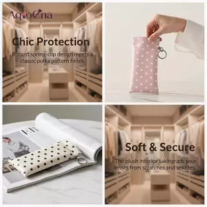 Túi đựng kính râm du lịch AqToCna Hộp đựng kính mắt chấm bi thời trang cho cá nhân sành điệu AqToCna