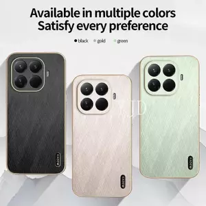 Ốp YJD Cho Xiaomi 17T Pro Gold Silk Skin Khung Mạ Điện Chống Rơi Vỏ Điện Thoại