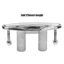 AWNGD Flush Mount Cleat, Thép không gỉ 316 Phần cứng hàng hải kéo lên Cleat, Bền 5 Inch nâng thuyền Cleat Thuyền nâng