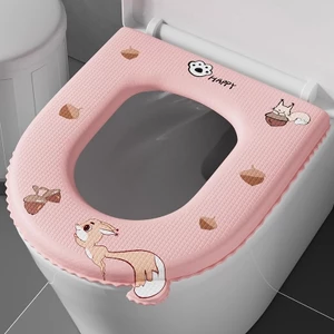 Đệm ngồi vệ sinh chống thấm nước Phiên bản Hàn Quốc In hoạt hình Đa năng có thể giặt được Thảm vệ sinh gia đình
