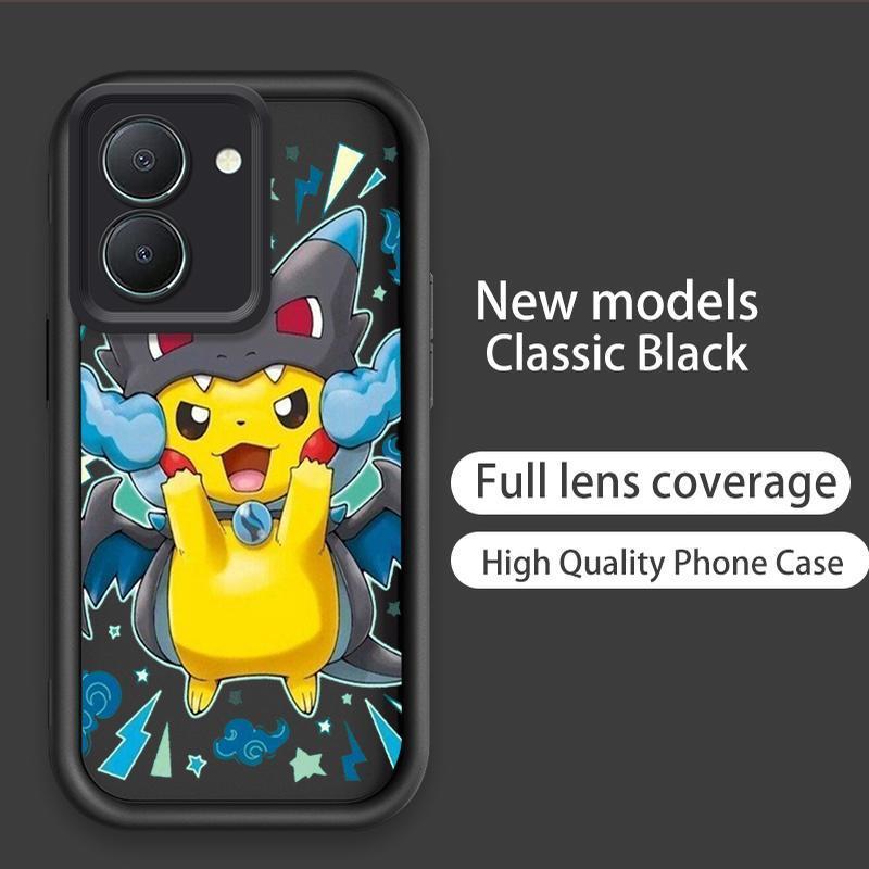 Vỏ Cho VIVO Y36 Y27S 4G Hoạt Hình Silicon Màu Kẹo TPU Mềm Pikachu Bulbasaur Pokémon Angel Eye Vỏ Điện Thoại Chống Sốc