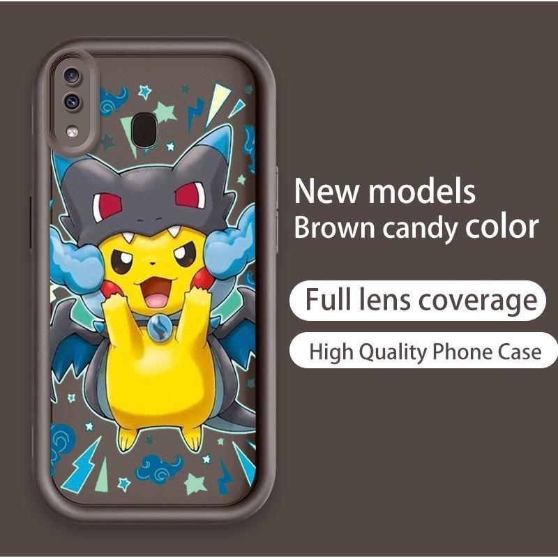 Vỏ Cho Samsung A20 A30 Hoạt Hình Silicon Điện Thoại Thông Minh Mềm TPU Pikachu Bulbasaur Pokémon Angel Eye Vỏ Điện Thoại Chống Sốc