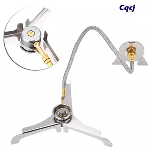 Bộ chuyển đổi đầu đốt bếp CQCJ, Bộ điều hợp ống propan nhẹ chống lật, Bộ chuyển đổi khí bằng thép không gỉ Mini bền bỉ Đi bộ đường dài