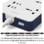 Ổ Cắm Điện Đa Năng WIWU WI-S006 2500W 11-in-1 GaN PD 20W 4 Type-C + 2 USB + 5 AC iPhone iPad Mac