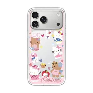 Ốp điện thoại cứng hình mèo hồng từ tính hoạt hình cho iPhone 17 Pro 16 Pro Max 15 14 Vỏ bảo vệ mờ mờ trong suốt