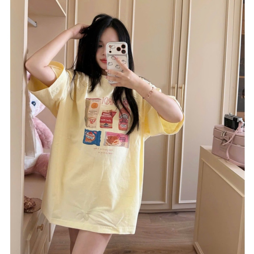 （Giao hàng 24h）Angela Áo phông nữ Form Rộng, Áo thun nữ unisex Loại 1 không xù, Chất dày dặn hàng chuẩn đẹp