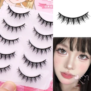 5 Đôi Tự Nhiên Nhìn Toàn Dải Mi Siêu Nhẹ DIY Anime Full Dải Mi Cho Tiệc Cưới Hoặc Ngày